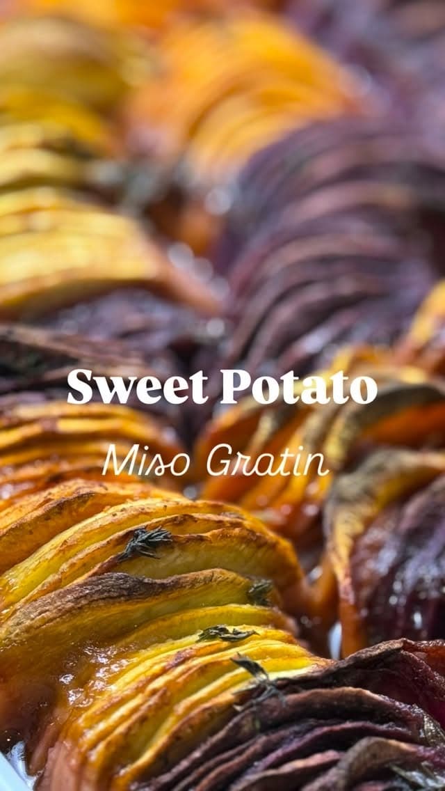 Trio Sweet Potato Miso Gratin recipe