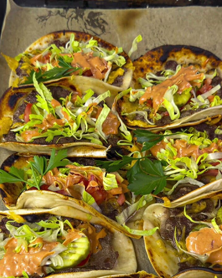 Smash Burger Tortilla Tacos recipe
