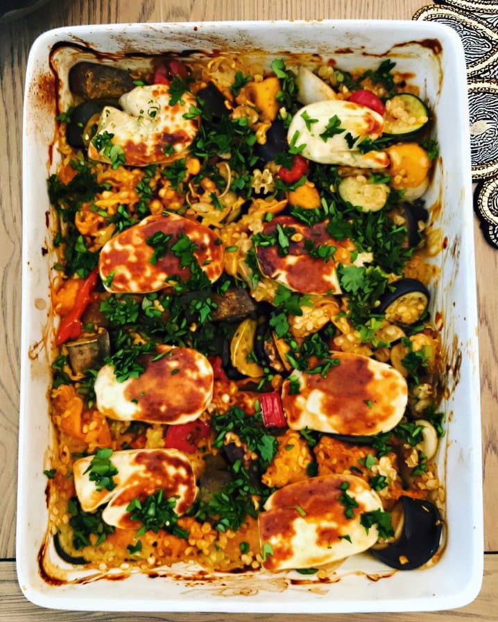 Red Lentil & Halloumi Bake recipe