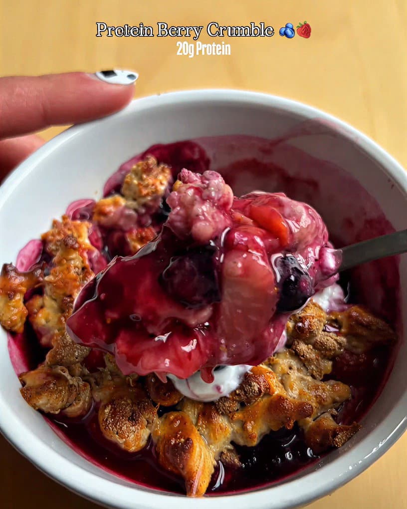 High-Protein Berry Crumble recipe