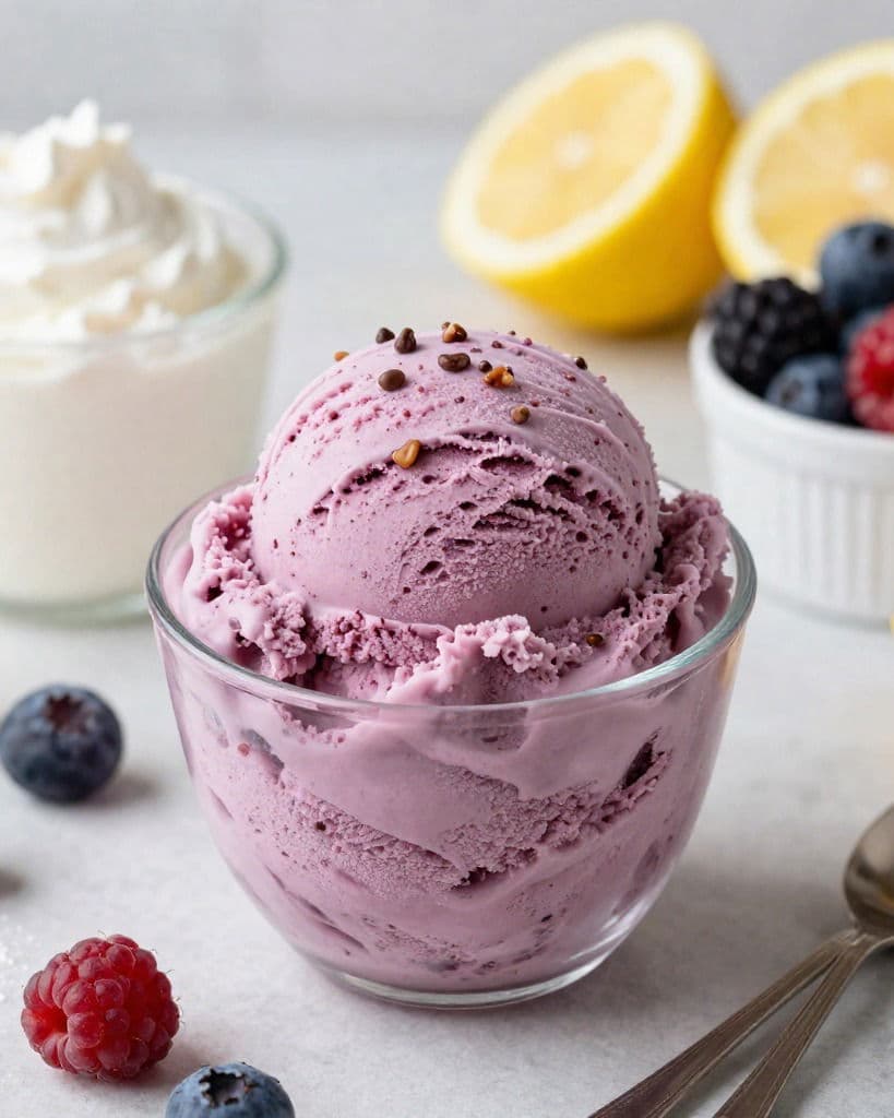 Keto Violet Berry Ice Cream recipe