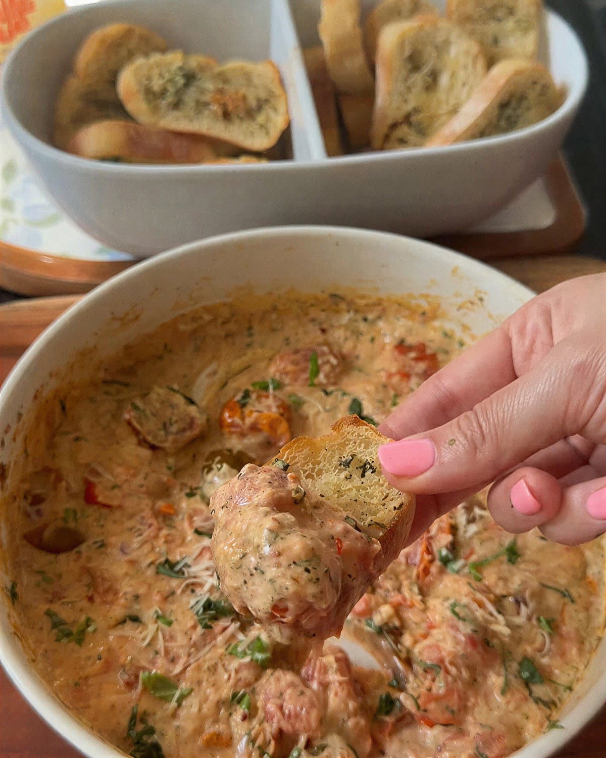 Roasted Tomato Goat Cheese Dip recipe