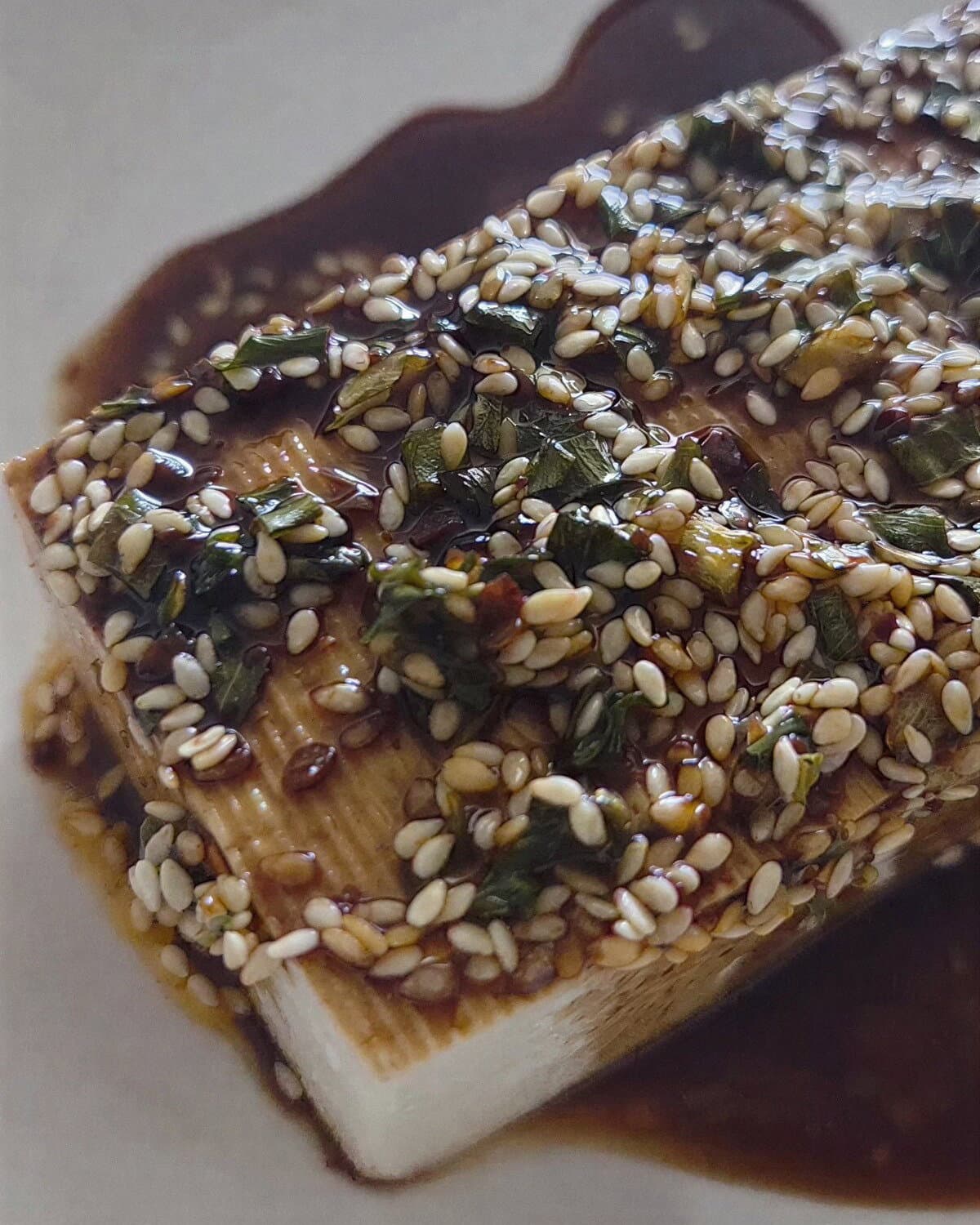 Warm Tofu with Spicy Sauce recipe