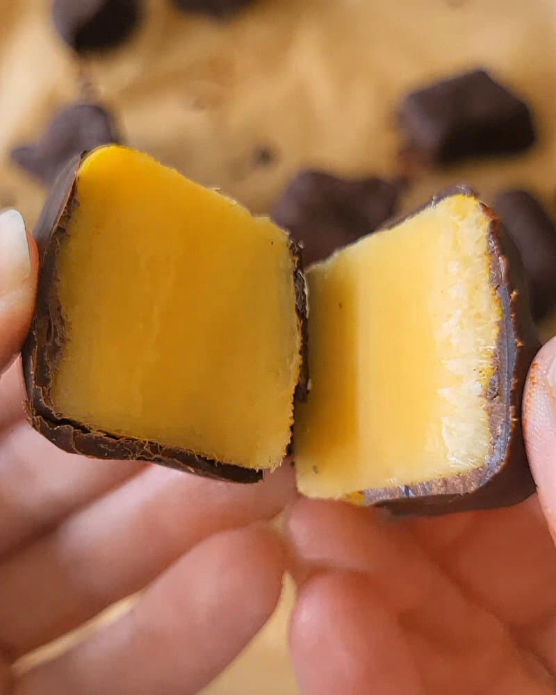 Frozen Chocolate Dipped Mango recipe