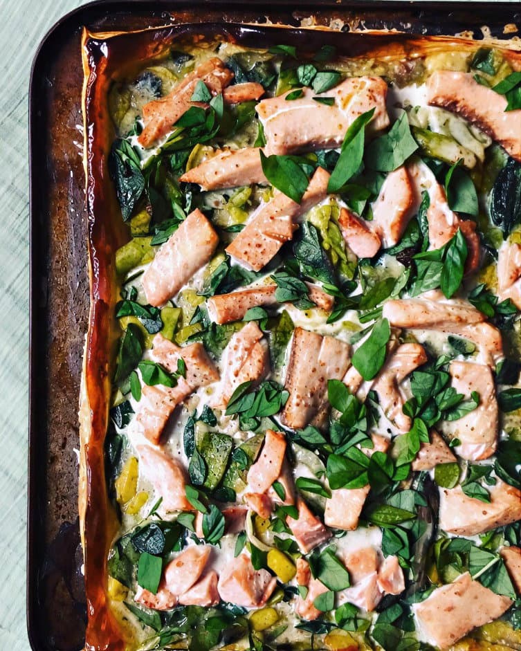 Salmon & Asparagus Tart recipe