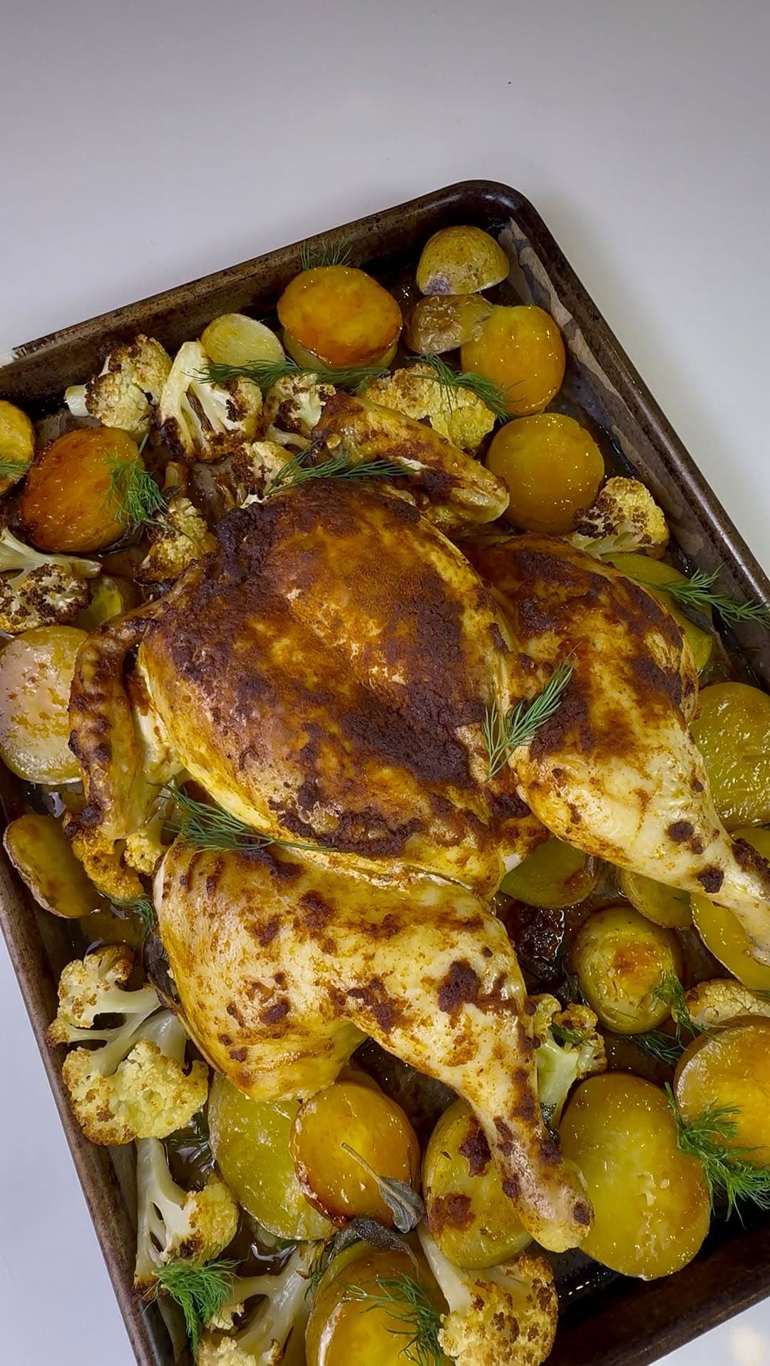 One Tray, One Oven: Crispy Paprika Chicken Dinner recipe