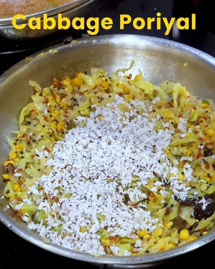 Cabbage Poriyal recipe