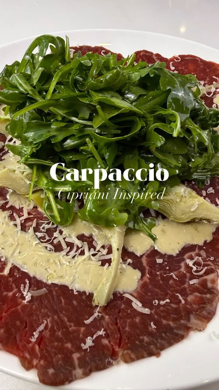 Carpaccio Cipriani Inspired recipe