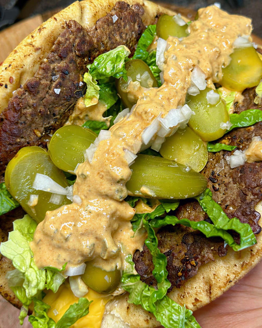 Big Mac Smashed Pita recipe