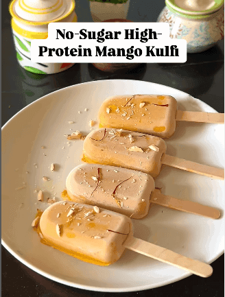 No-Sugar High-Protein Mango Kulfi recipe