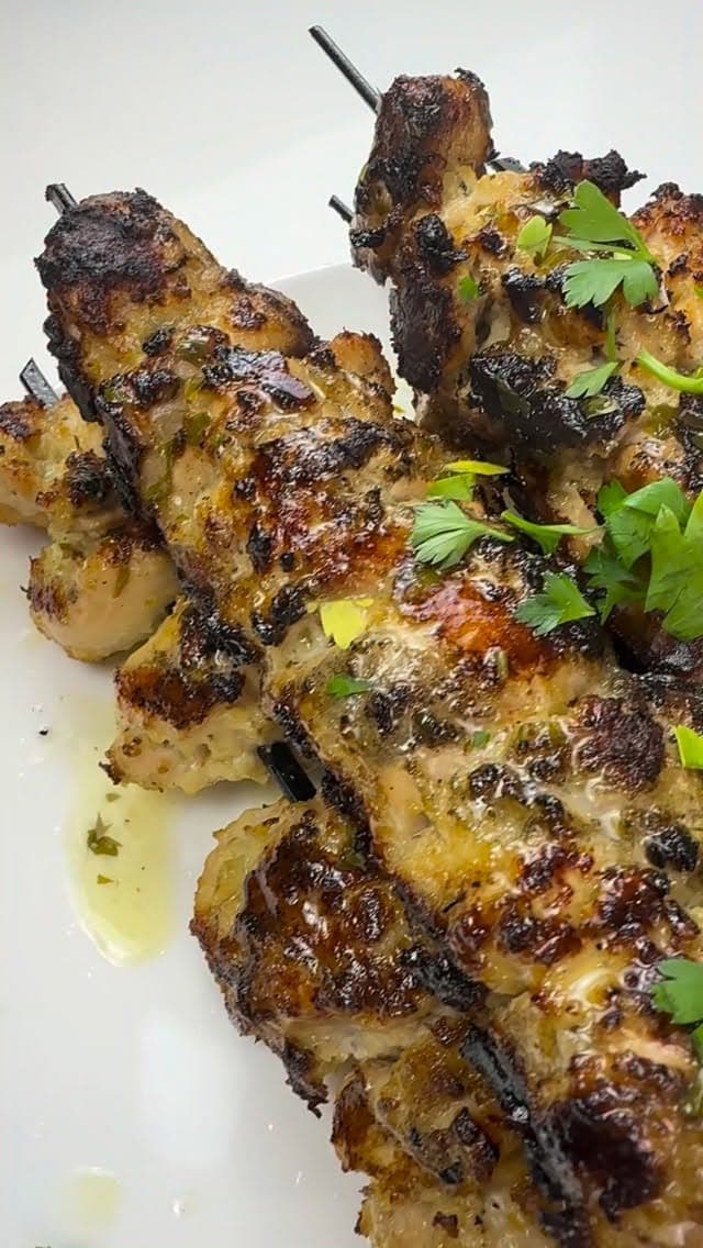 Viral Lemon Garlic Parmesan Chicken Skewers recipe