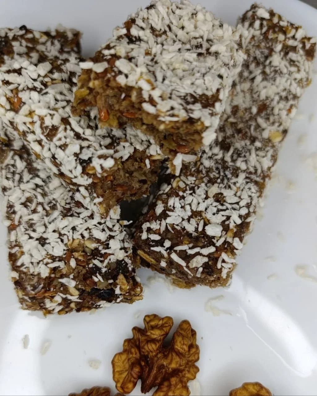 Homemade Energy Bars with Nuts, Dried Fruits, and Coconut Flakes recipe