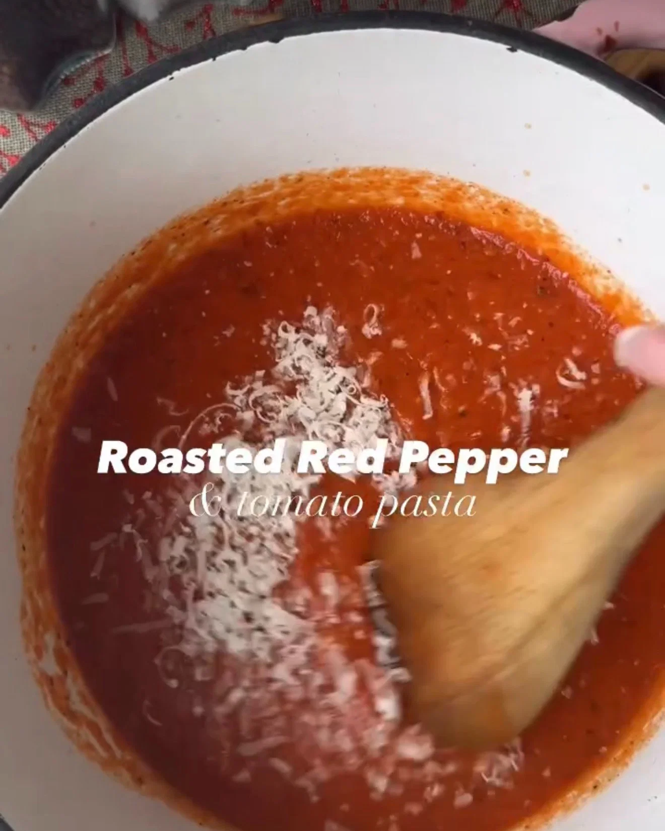 Roasted Red Pepper Tomato Pasta recipe