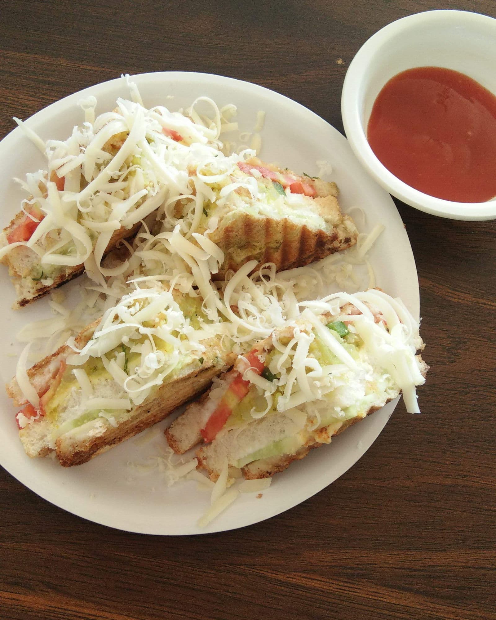Easy Veg. Cheese Grill Sandwich recipe