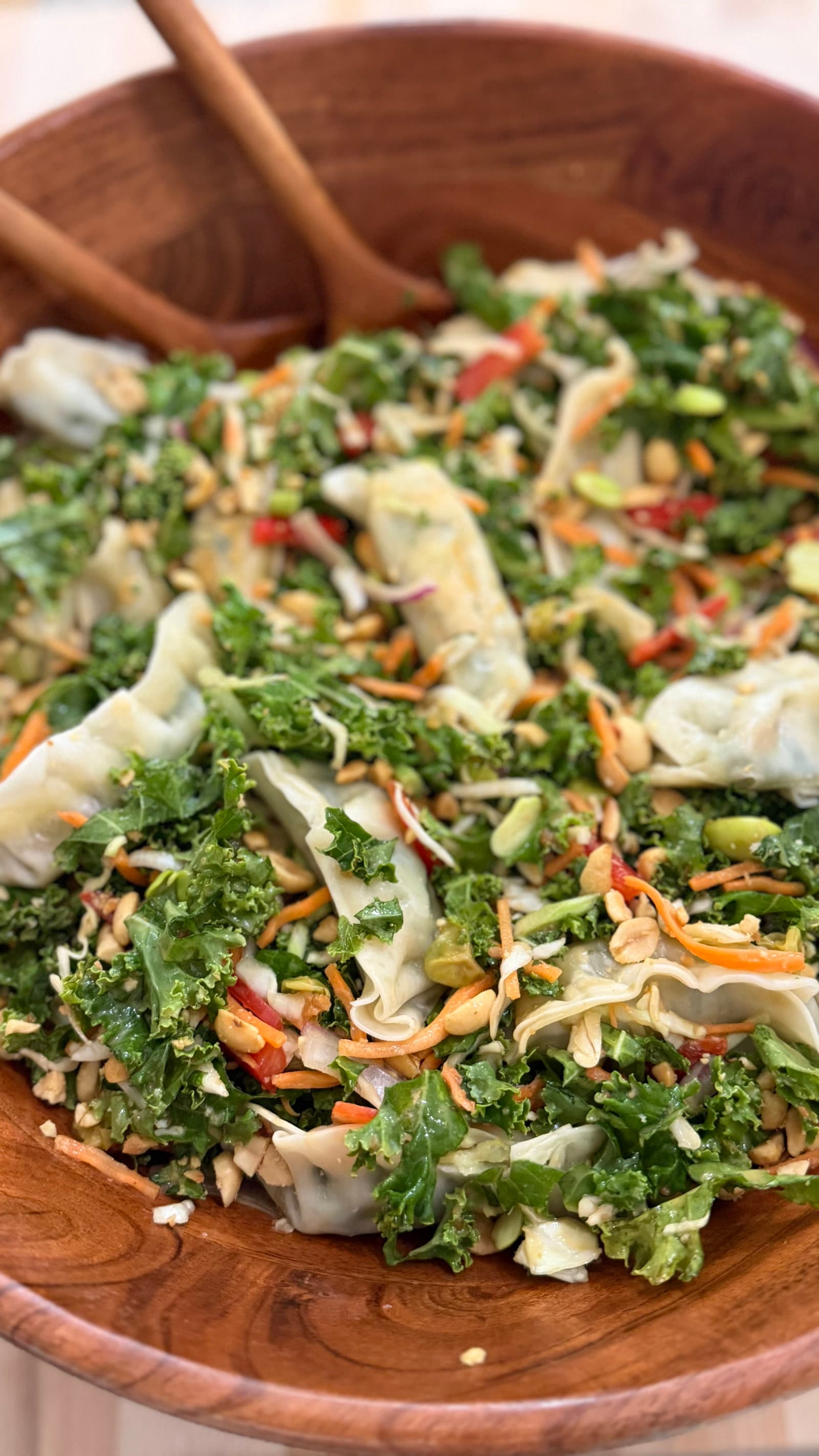 Crispy Wonton Salad with Prechopped Veggies recipe