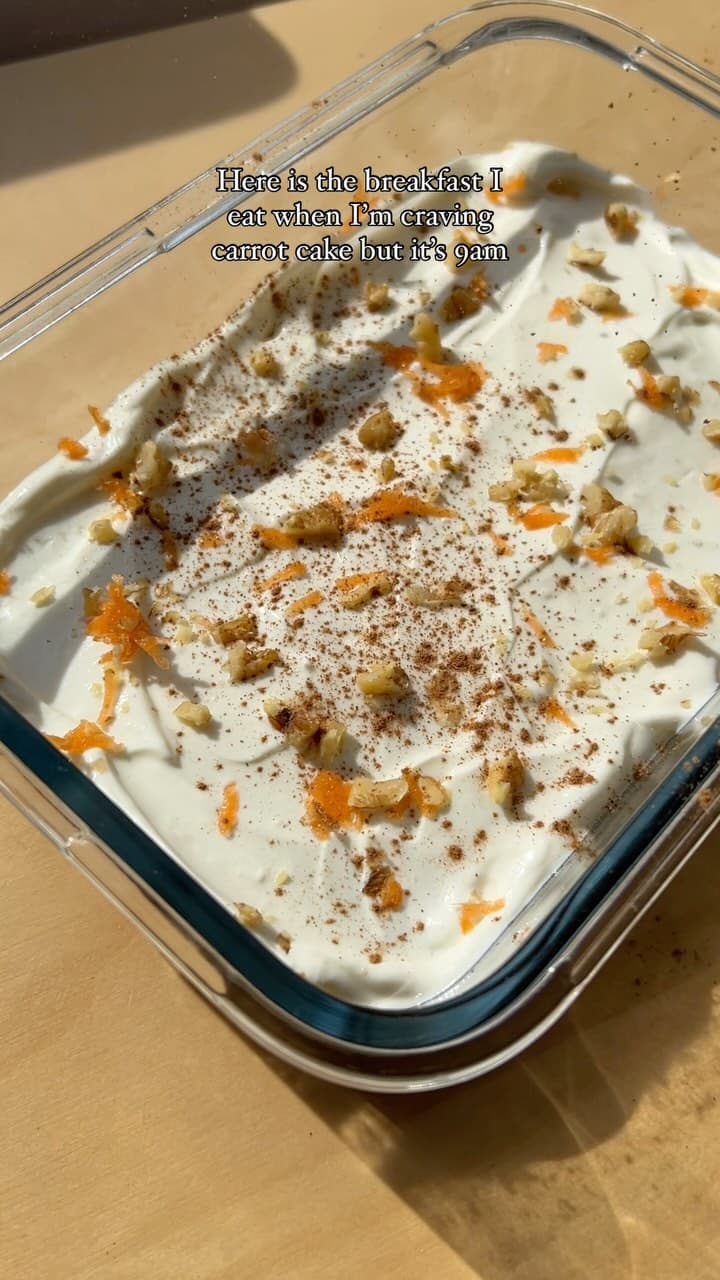 Microwave Carrot Cake with Greek Yogurt Frosting recipe