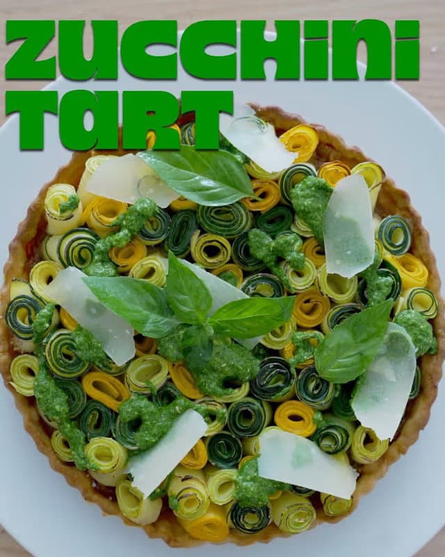 Zucchini Tart with Homemade Pesto recipe