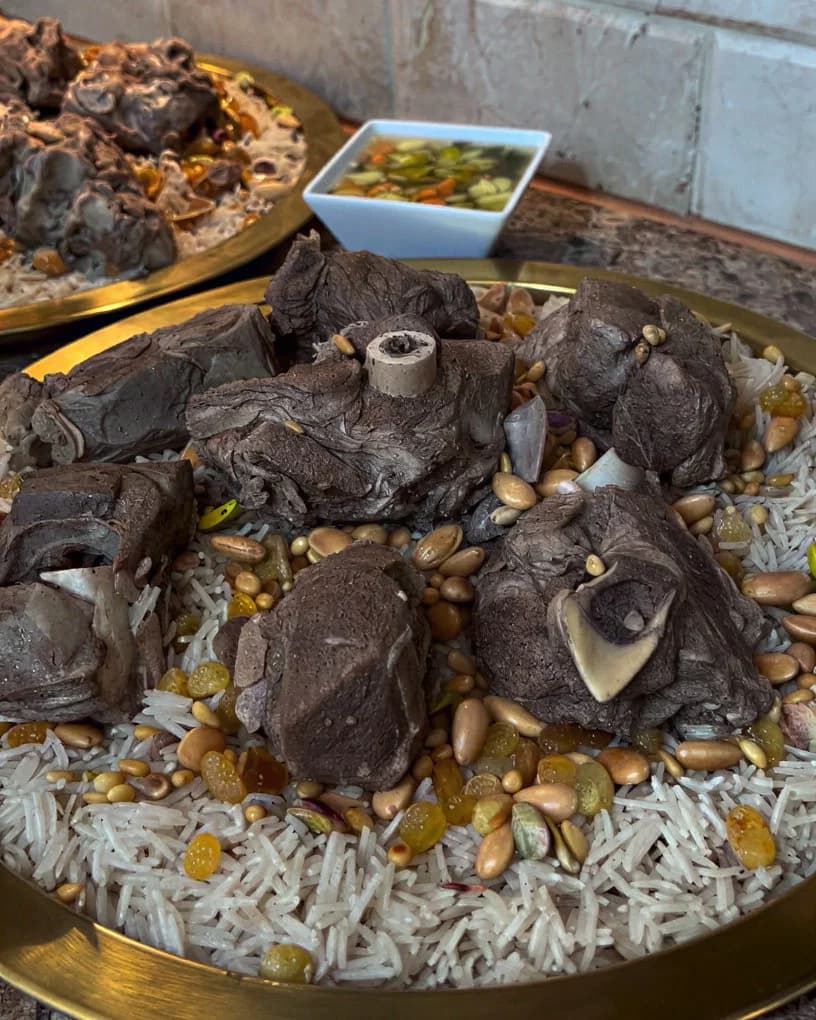 Libyan Rice with Grilled Lamb recipe