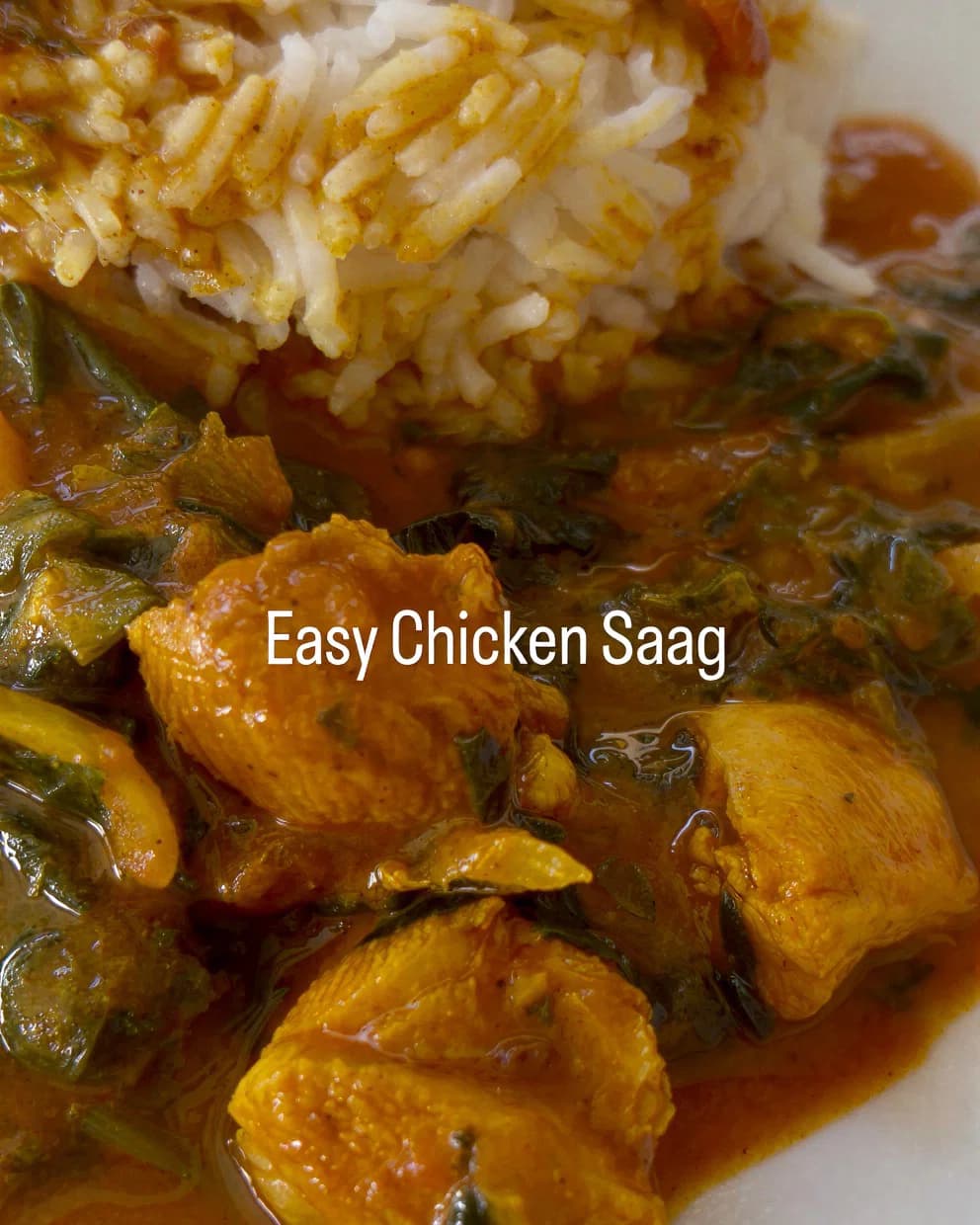 Easy Chicken Saag recipe