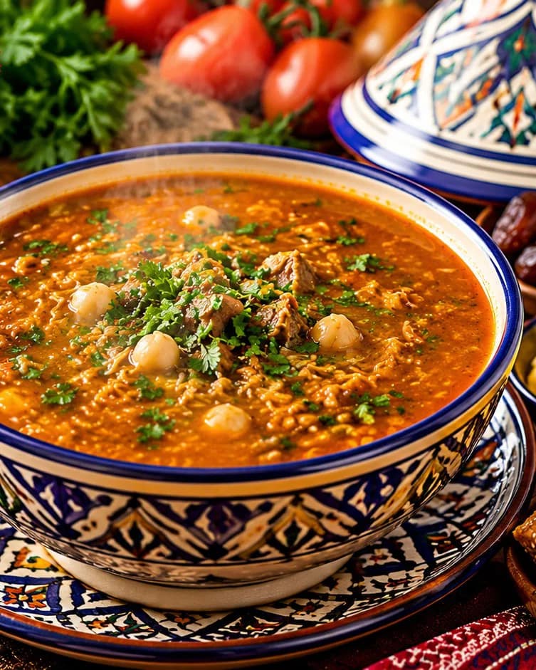 Traditional Moroccan Harira Soup recipe