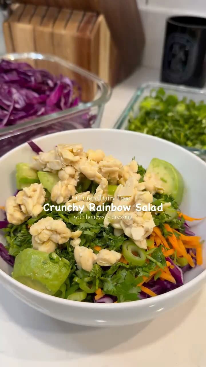 High Protein Crunchy Rainbow Salad recipe