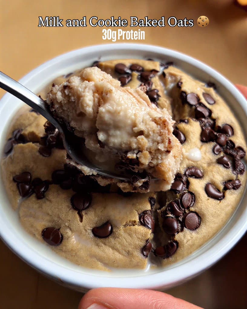 Milk and Cookies Baked Oats recipe