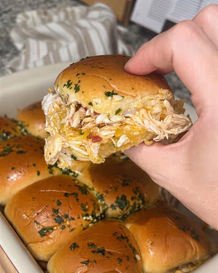 Football Season Chicken Bacon Ranch Sliders recipe