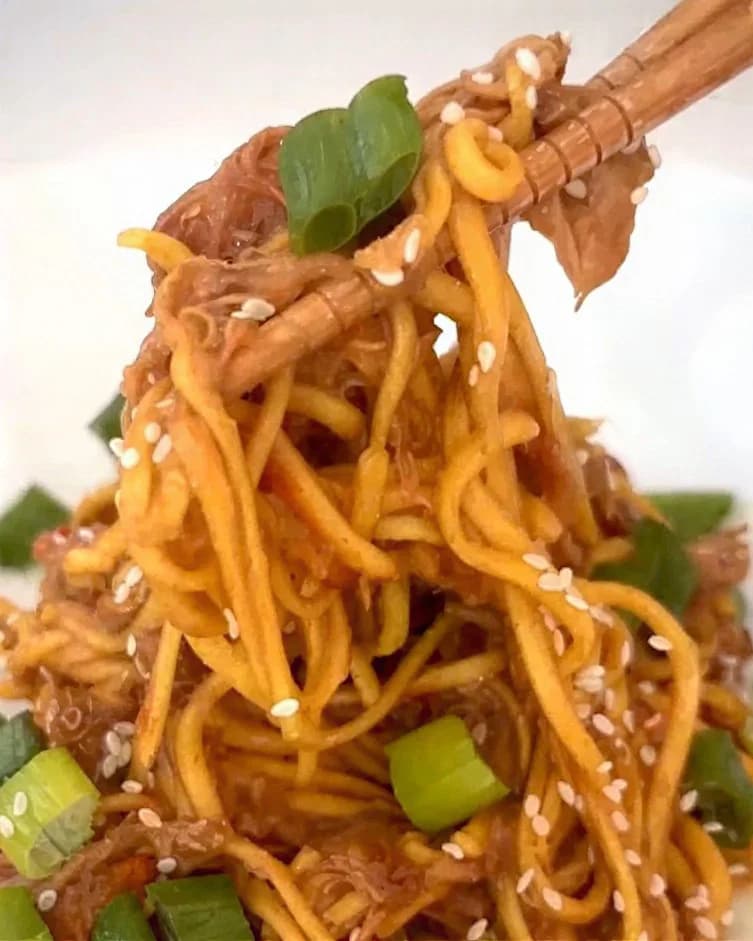 Slow Cooker Honey Chicken Noodles recipe