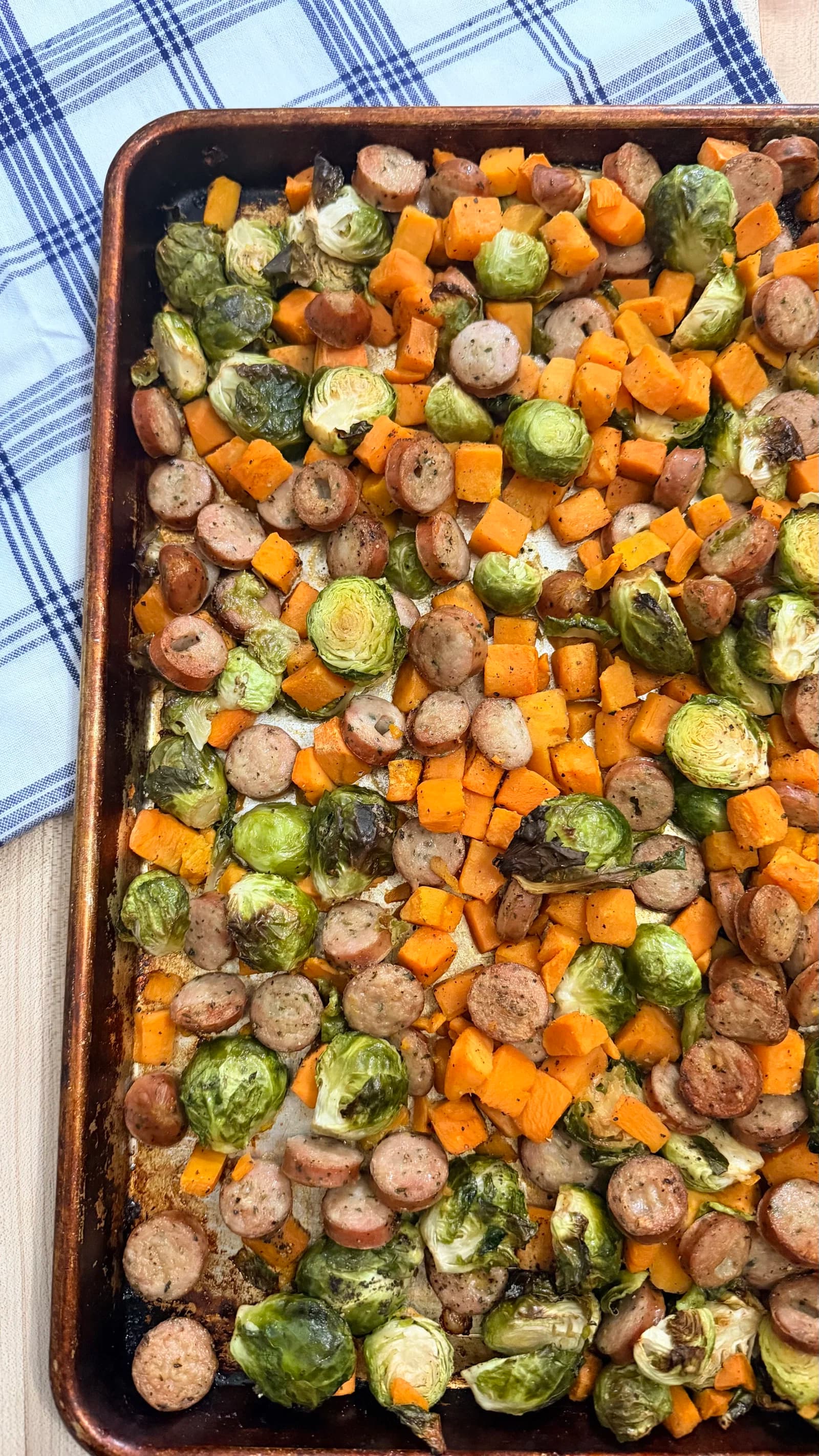 Quick and Easy Fall Sheet Pan Chicken Sausage Dinner recipe