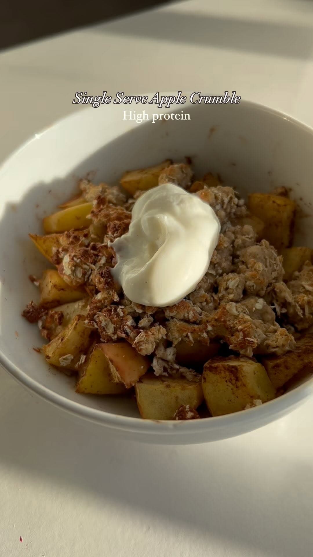 Mini High Protein Apple Crumble recipe