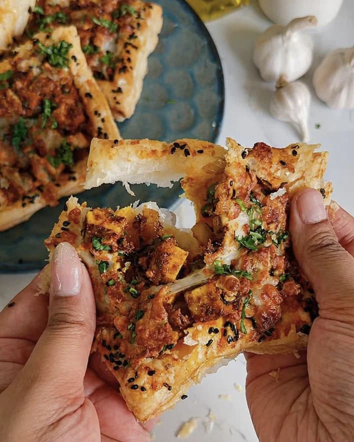 Matar Paneer Puffs recipe