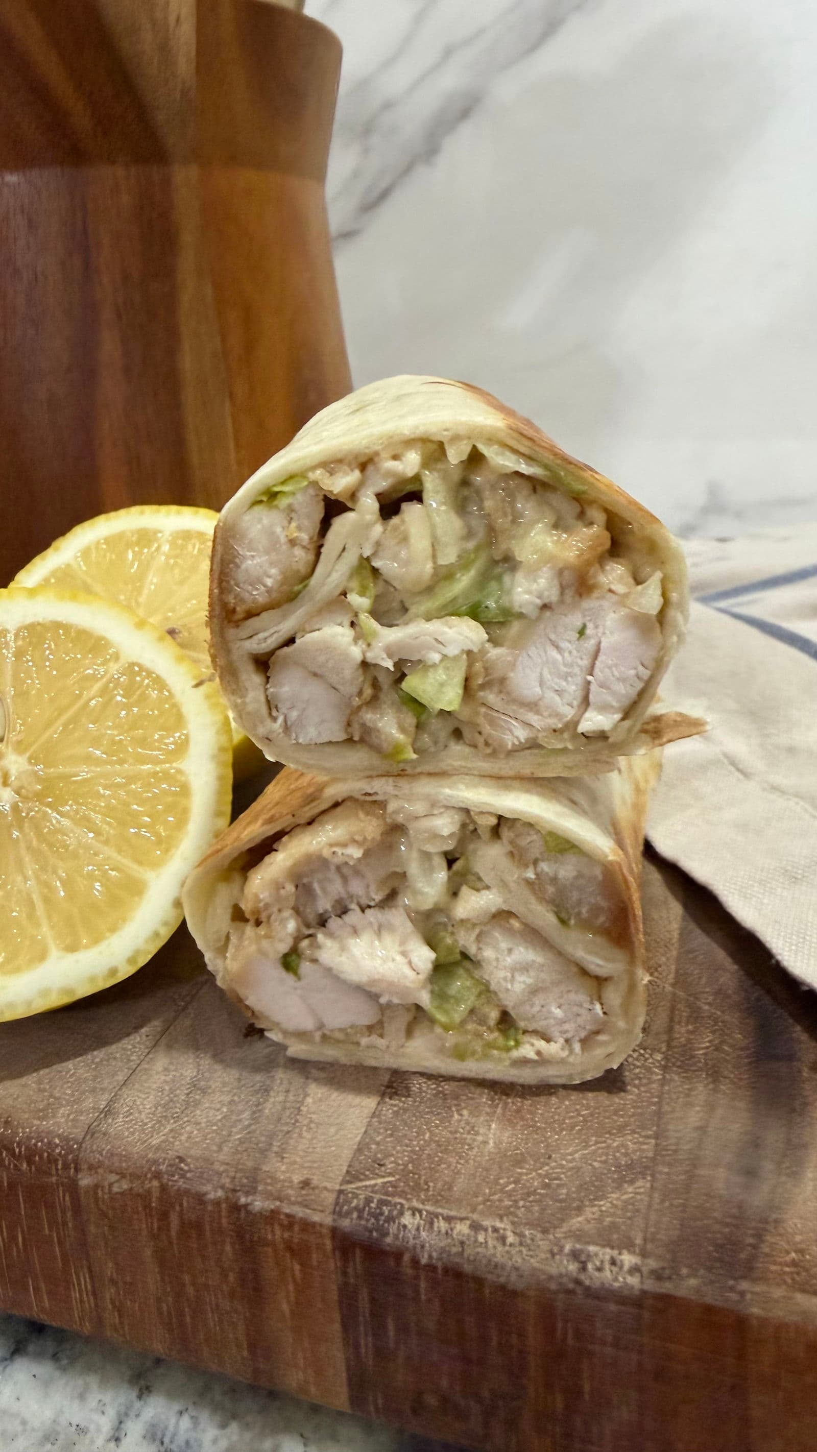 Easy and Healthy Chicken Caesar Salad Wraps recipe