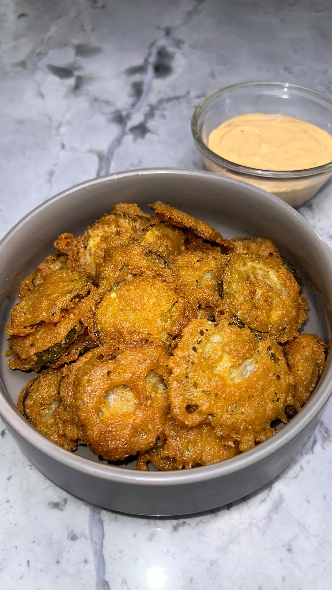 Healthier Fried Pickle Chips recipe