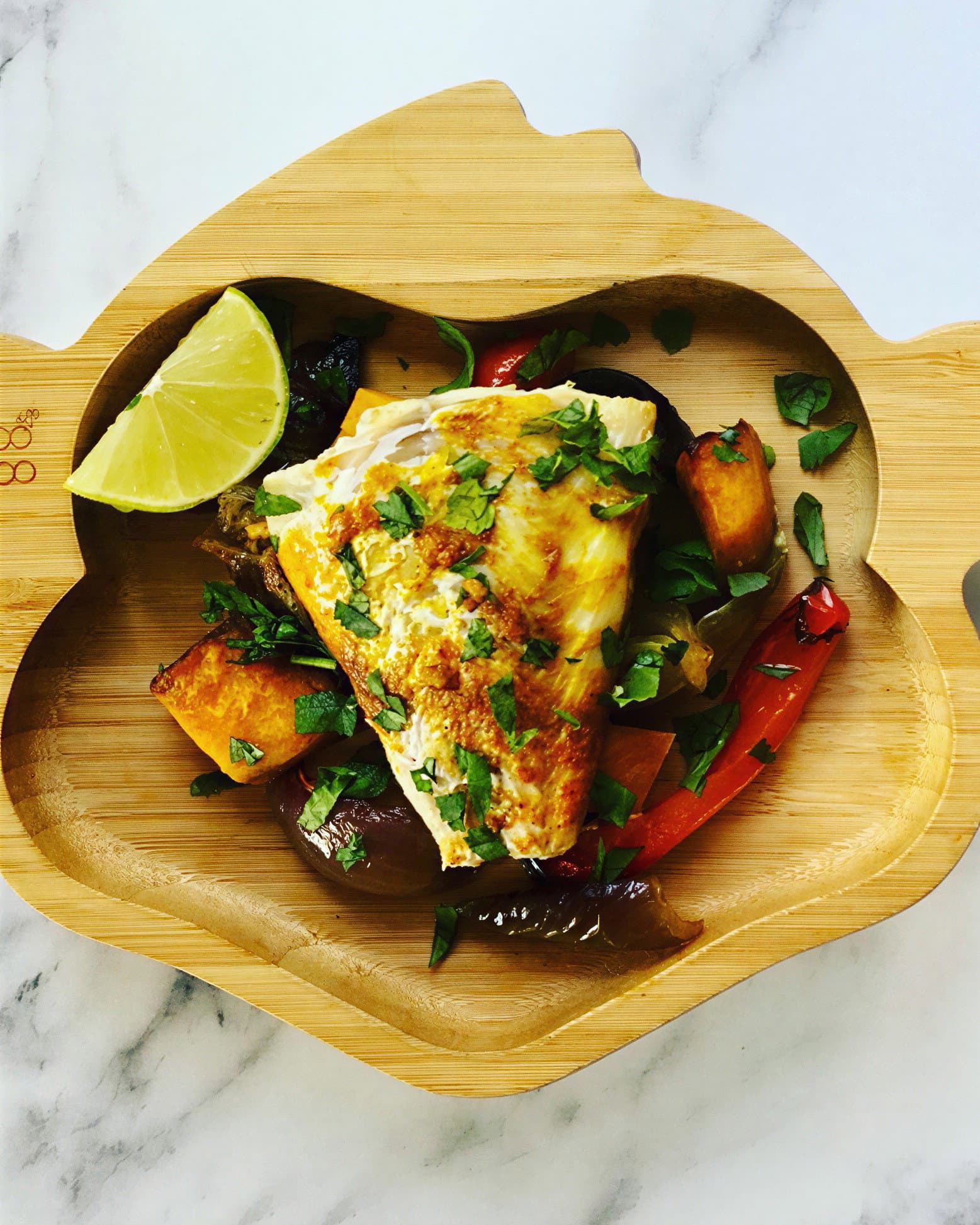 Curried Fish Traybake recipe