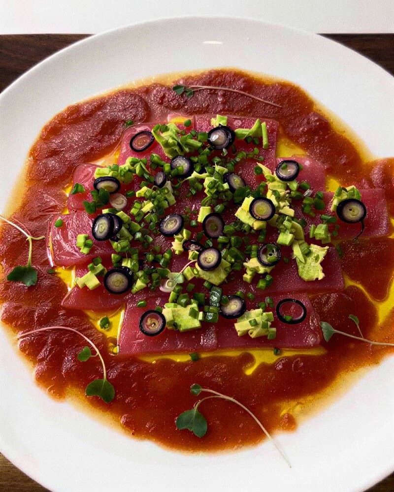 Tuna Crudo with Tomato recipe