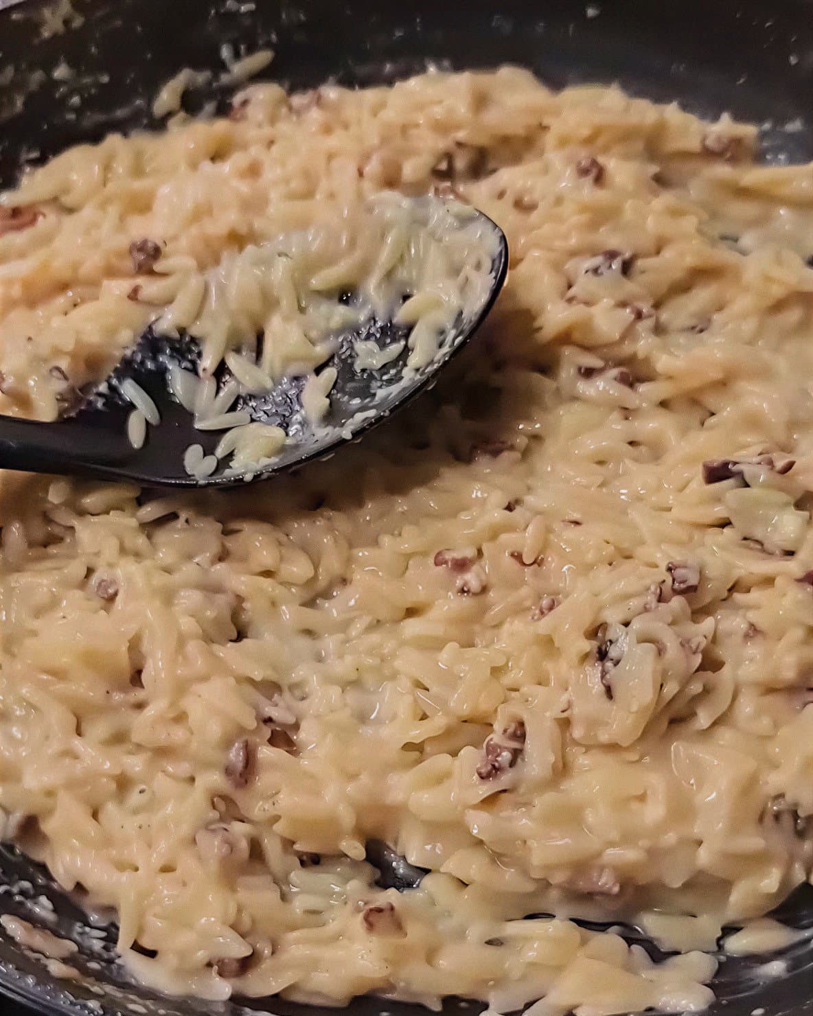 Creamy Orzo Carbonara recipe