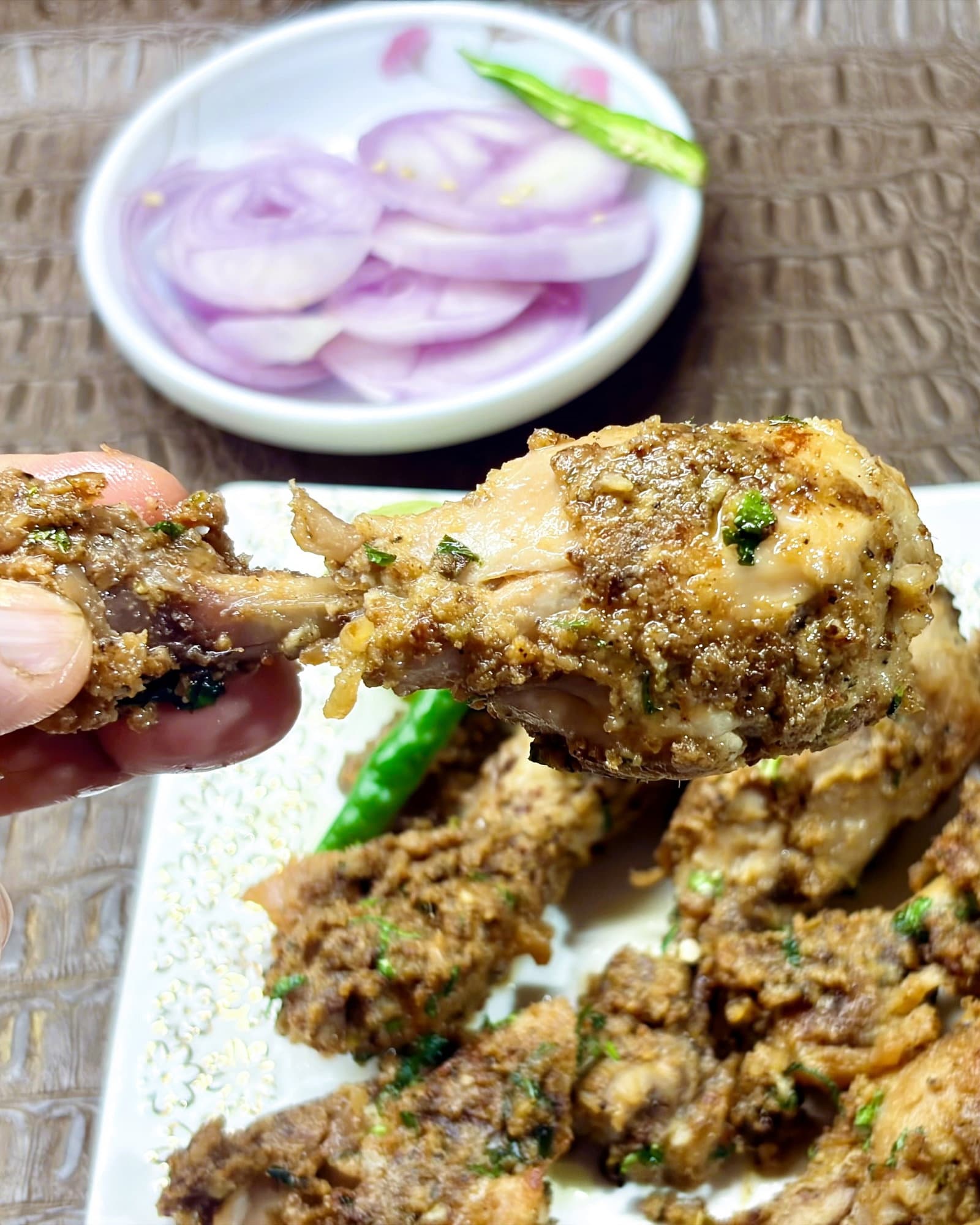 Creamy Afghani Chicken (Dry) recipe