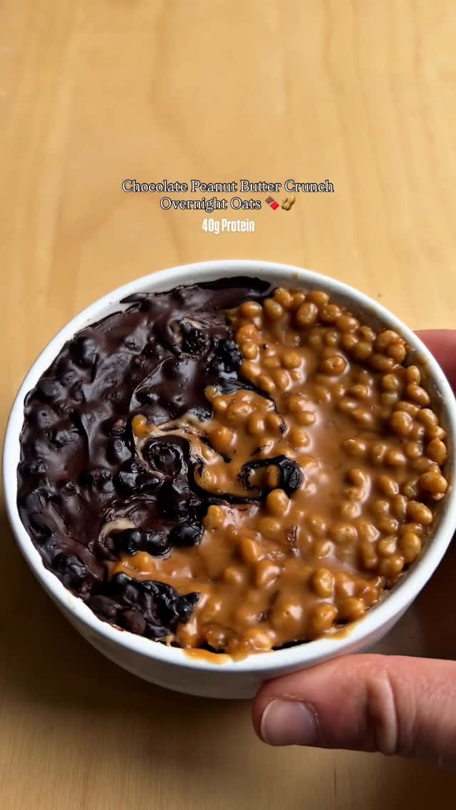 High-Protein Overnight Oats with Chocolate Ganache recipe