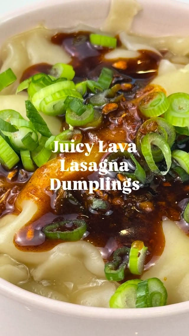 Juicy Lava Lasagna Dumplings recipe