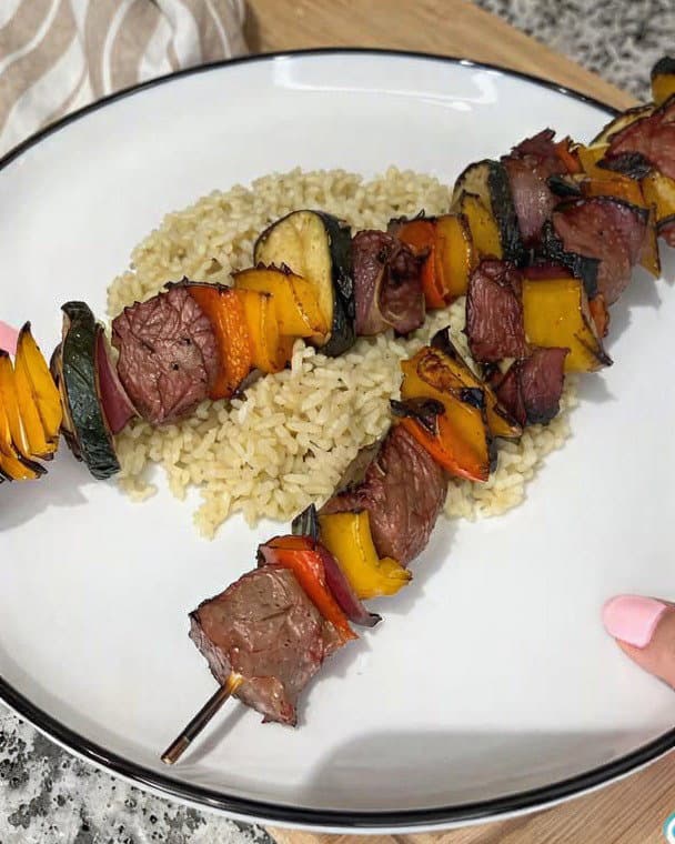 Grilled Steak & Vegetable Skewers recipe
