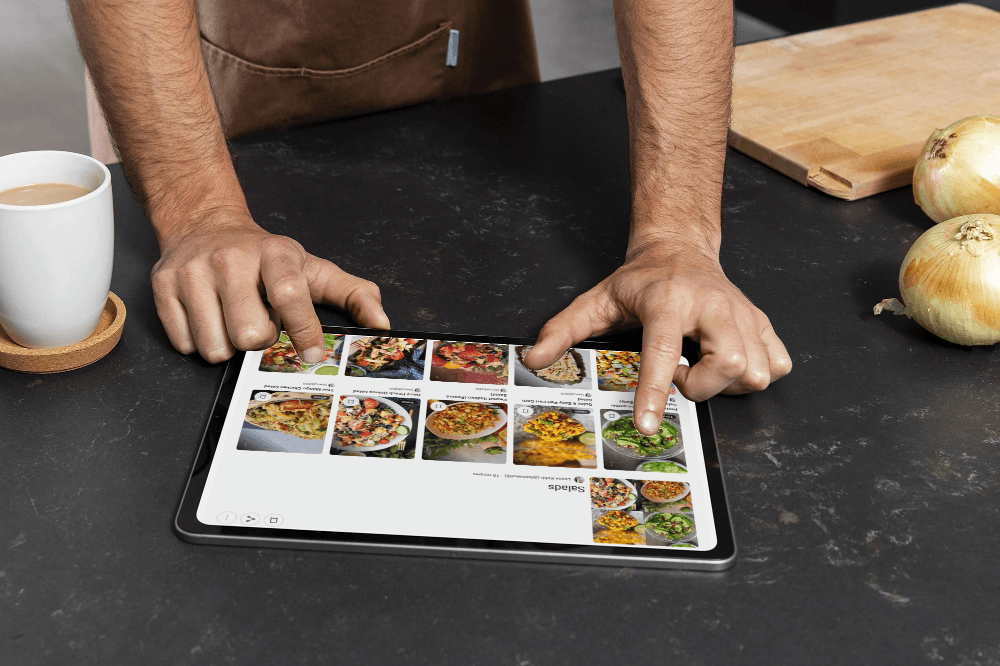 Recipe creator using Chefadora to Store, Organise and Back Up their Recipe Collection.