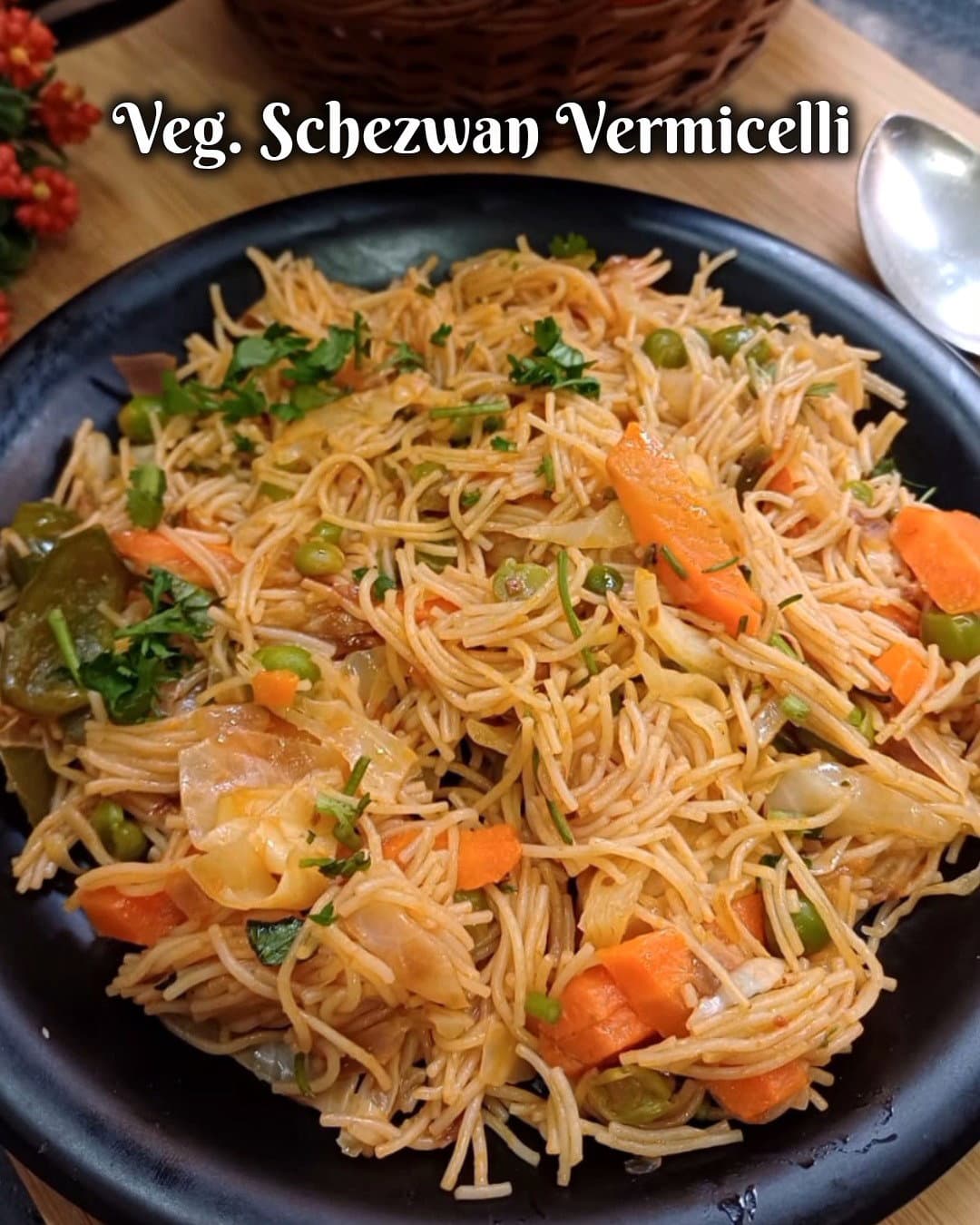 Veg Schezwan Vermicelli recipe
