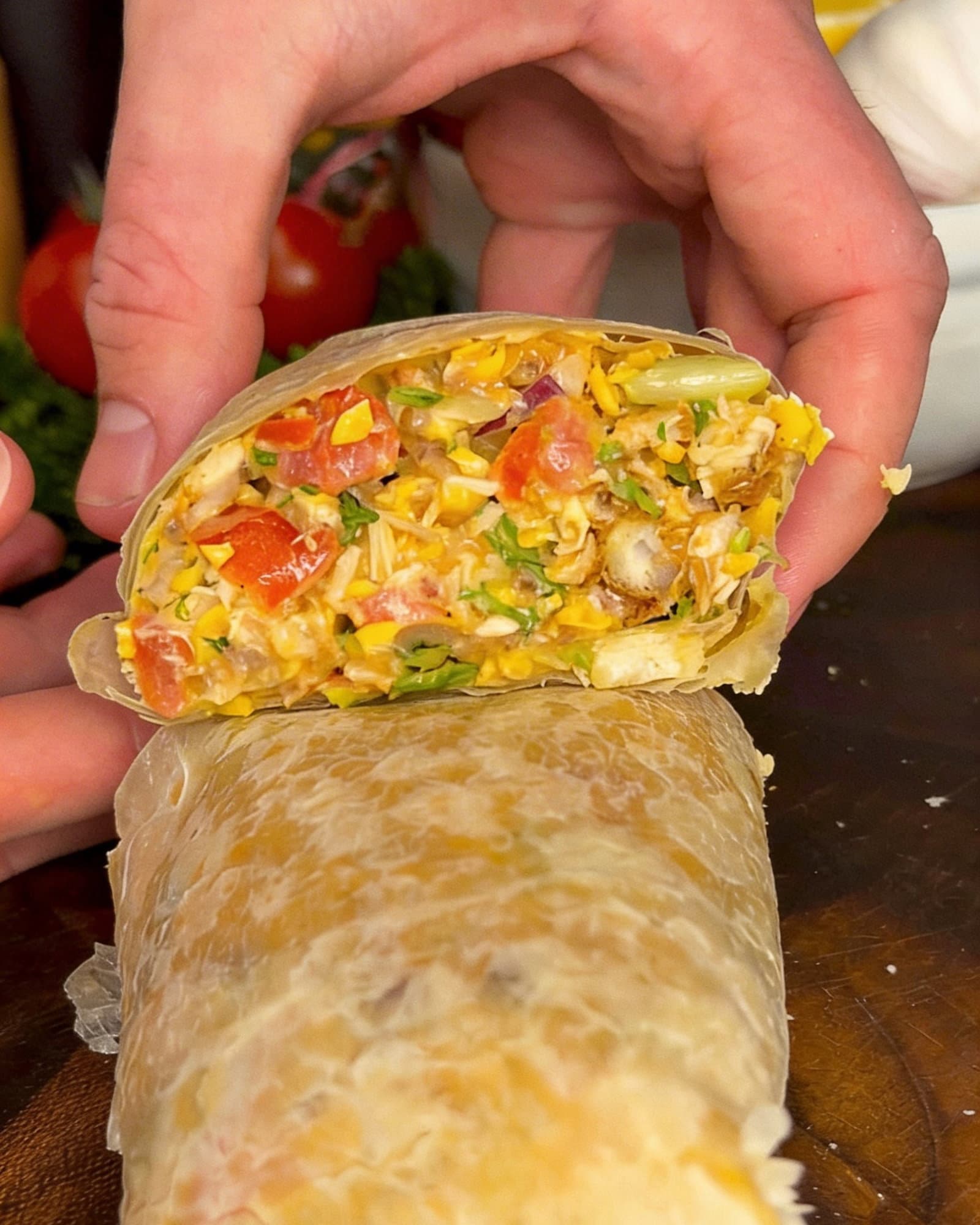 Buffalo Ranch Chopped Chicken Salad Wrap recipe