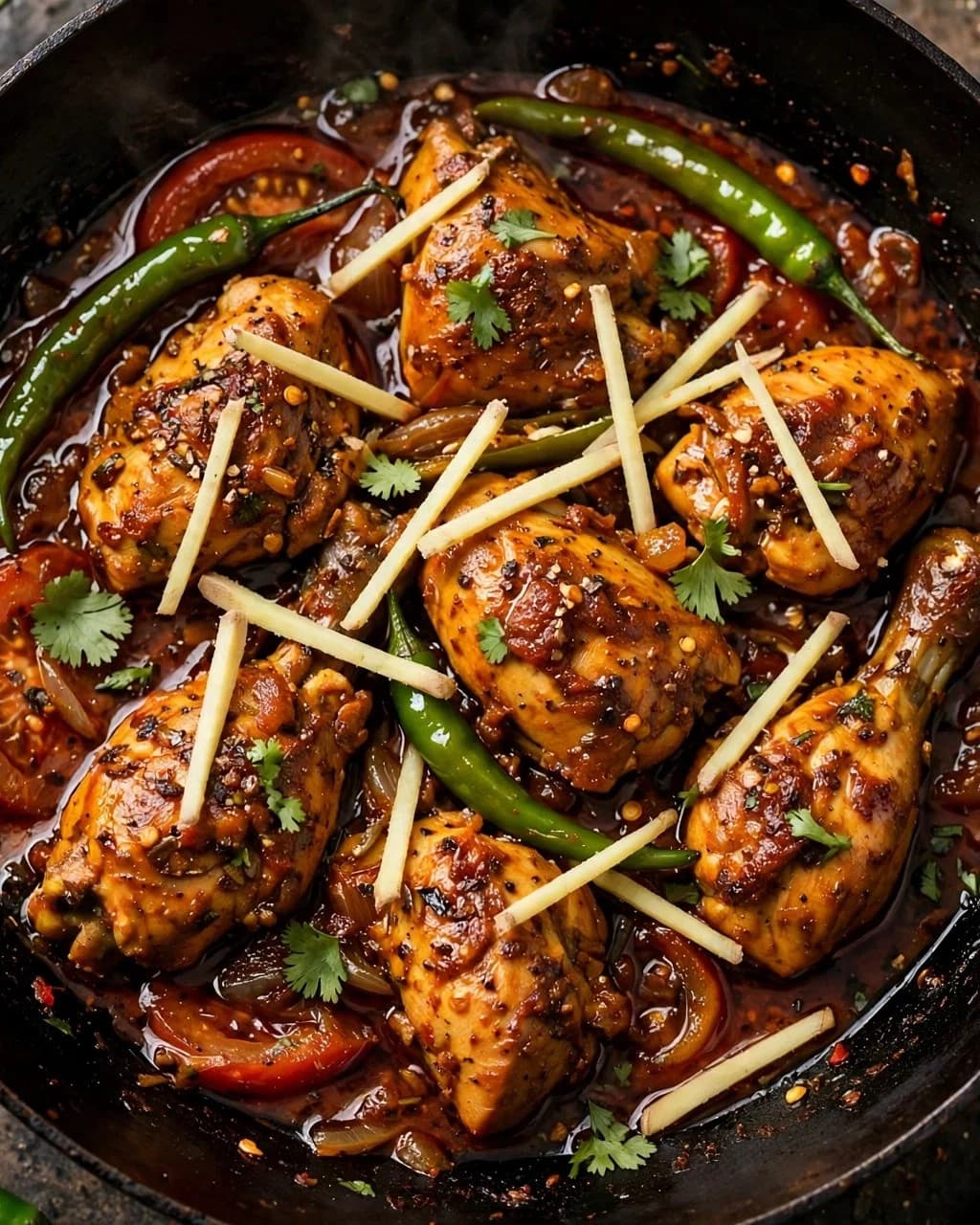 Peshawari Chicken Karahi - Spicy and Tangy recipe