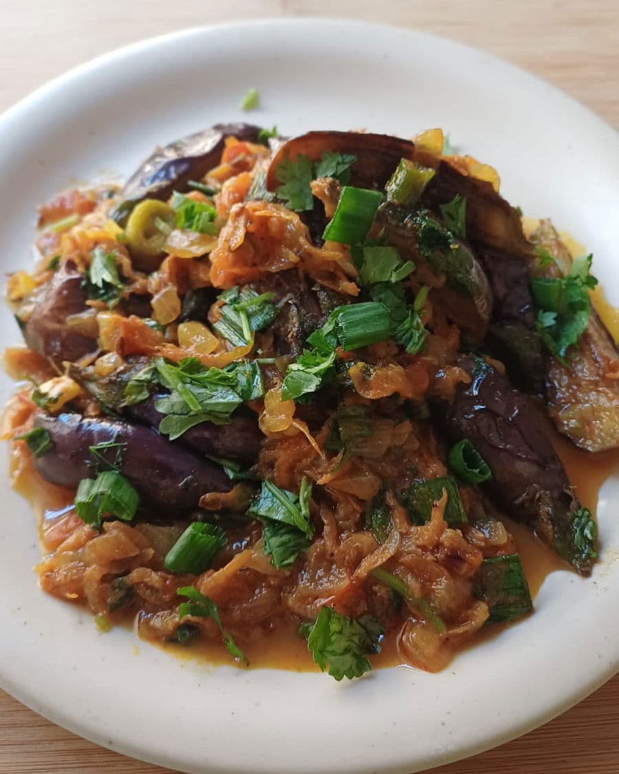 Dried Shrimp with Eggplant | Sukat Vangi  recipe