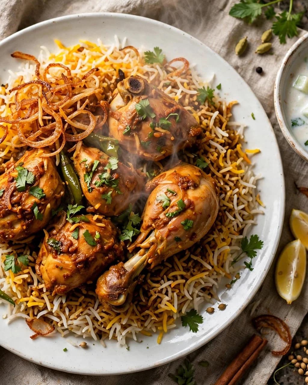 Karachi Style Dum Chicken Biryani - Juicy & Spicy recipe