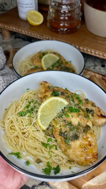 Chicken Piccata with Angel Hair Pasta recipe