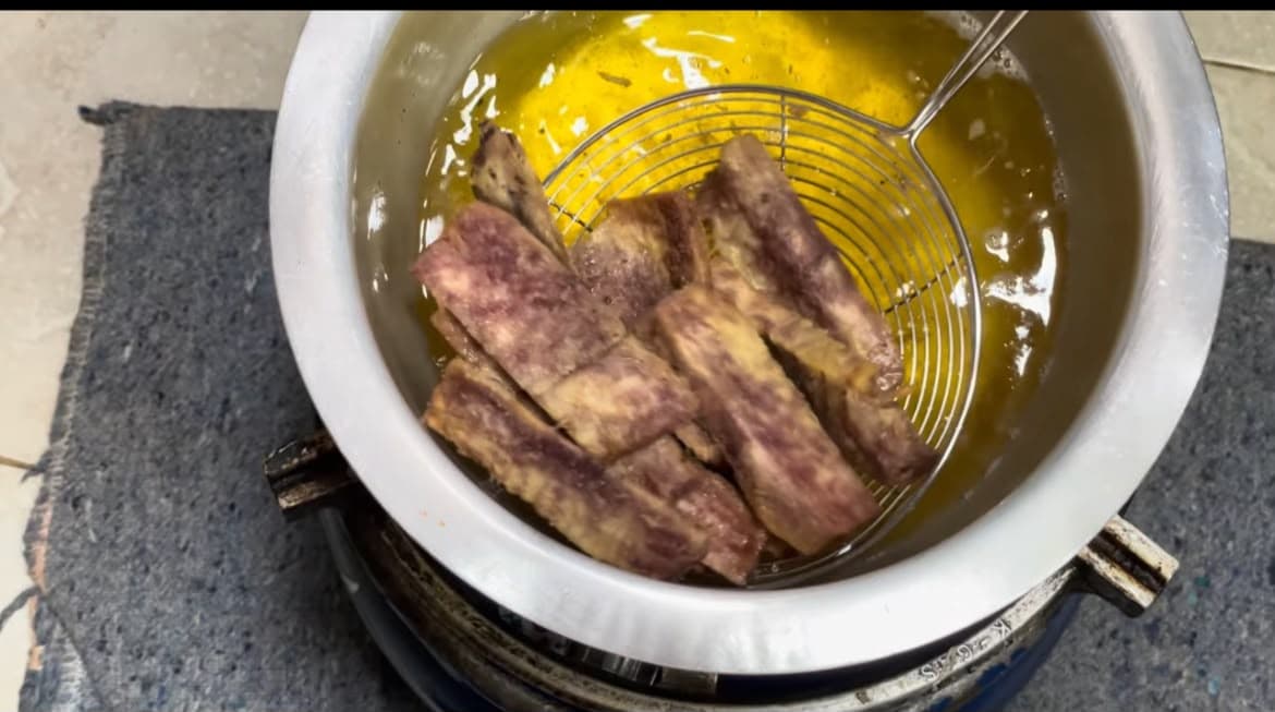 Crispy Fried Arrow Roots (Nduma) recipe