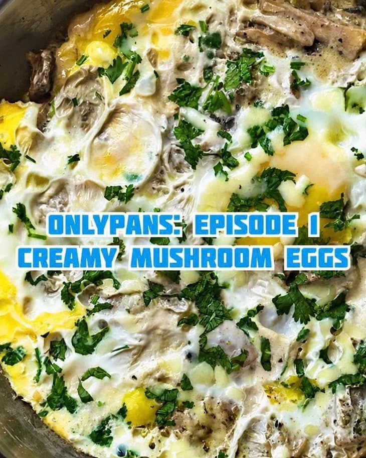Creamy Mushroom Eggs recipe