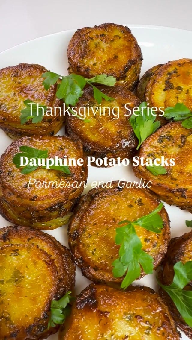 Thanksgiving Dauphine Potato Stacks recipe